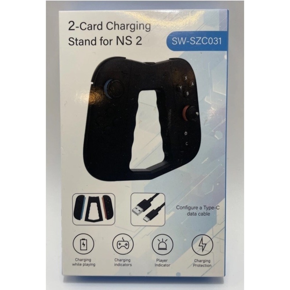 2-Card Charging Stand Grip for Nintendo Switch 2 (Model SW-SZC031) - New Sealed